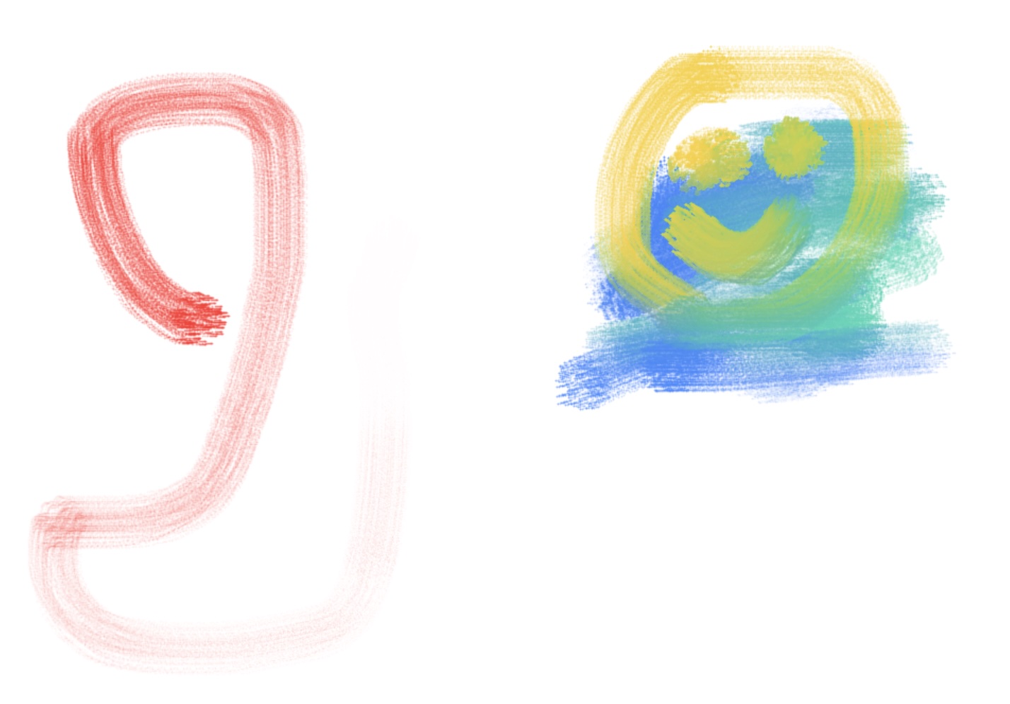 Example of paint mixing